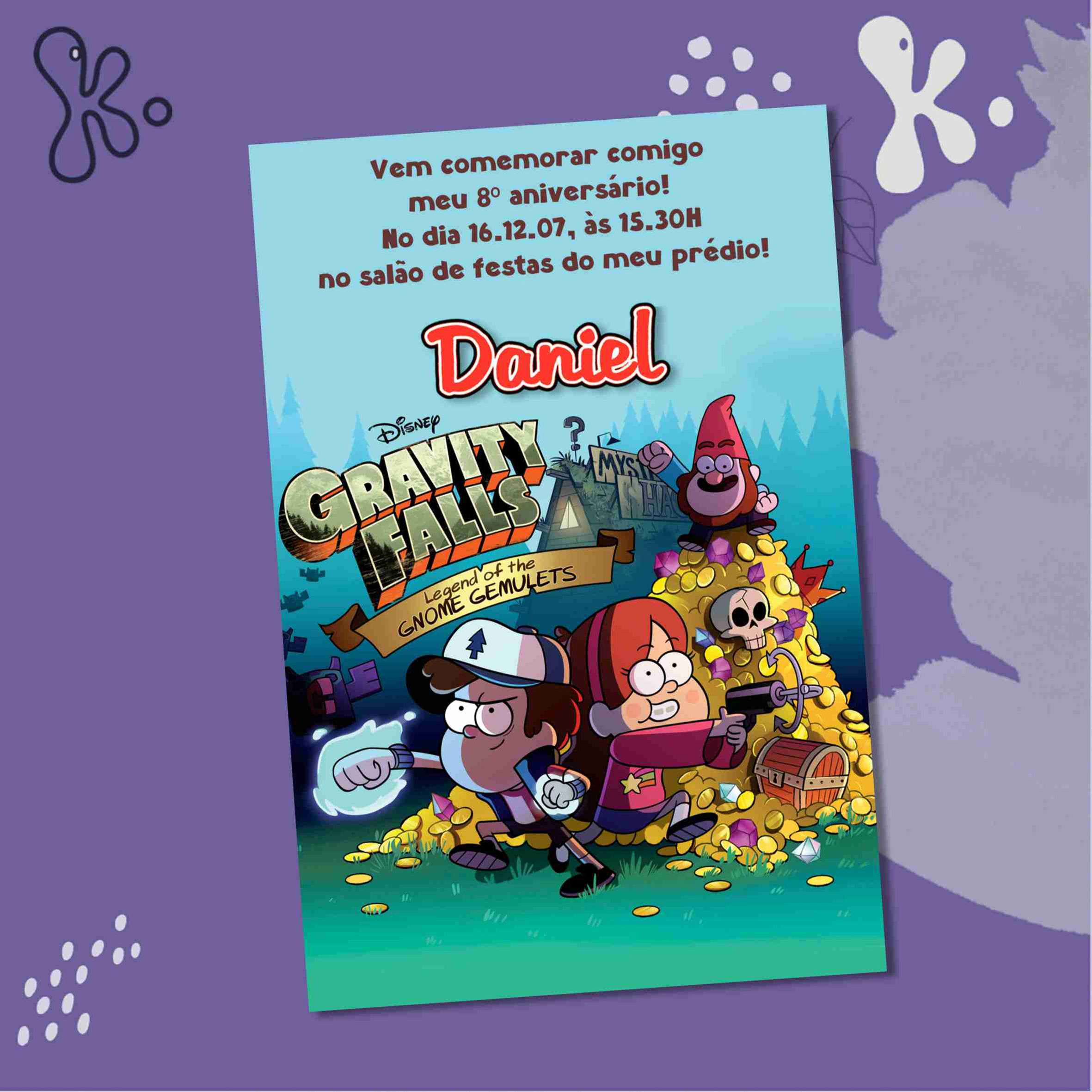 Convite Digital Gravity Falls 2