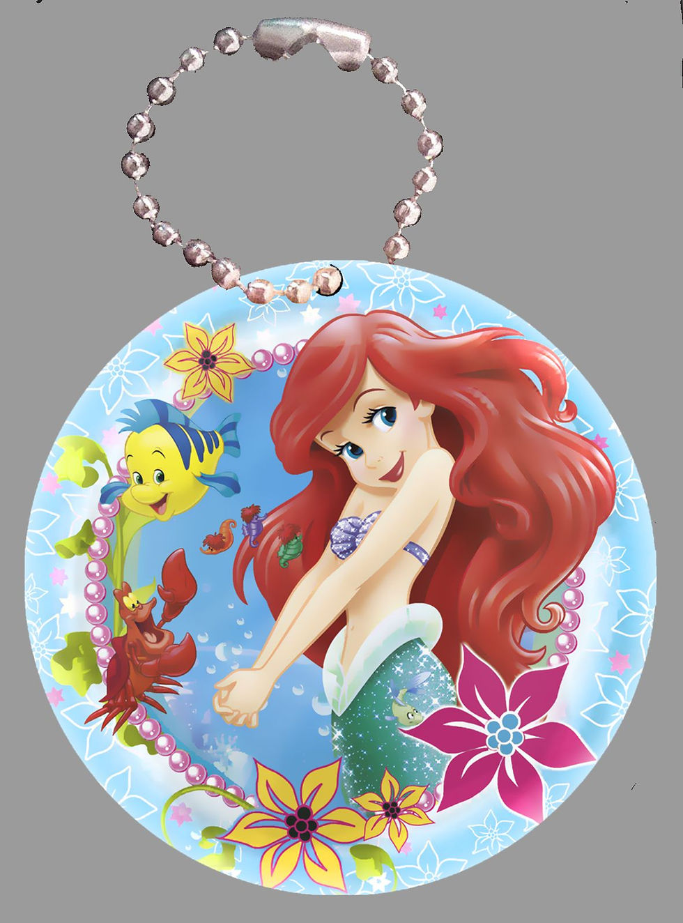 Tag com correntinha Ariel Pequena Sereia