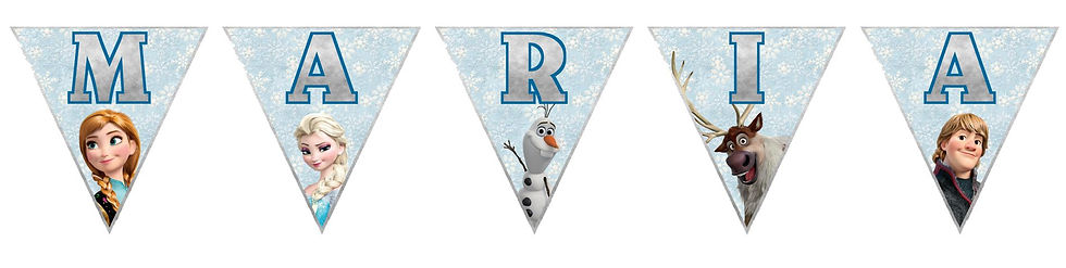 Bandeirolas com Nome Frozen 1