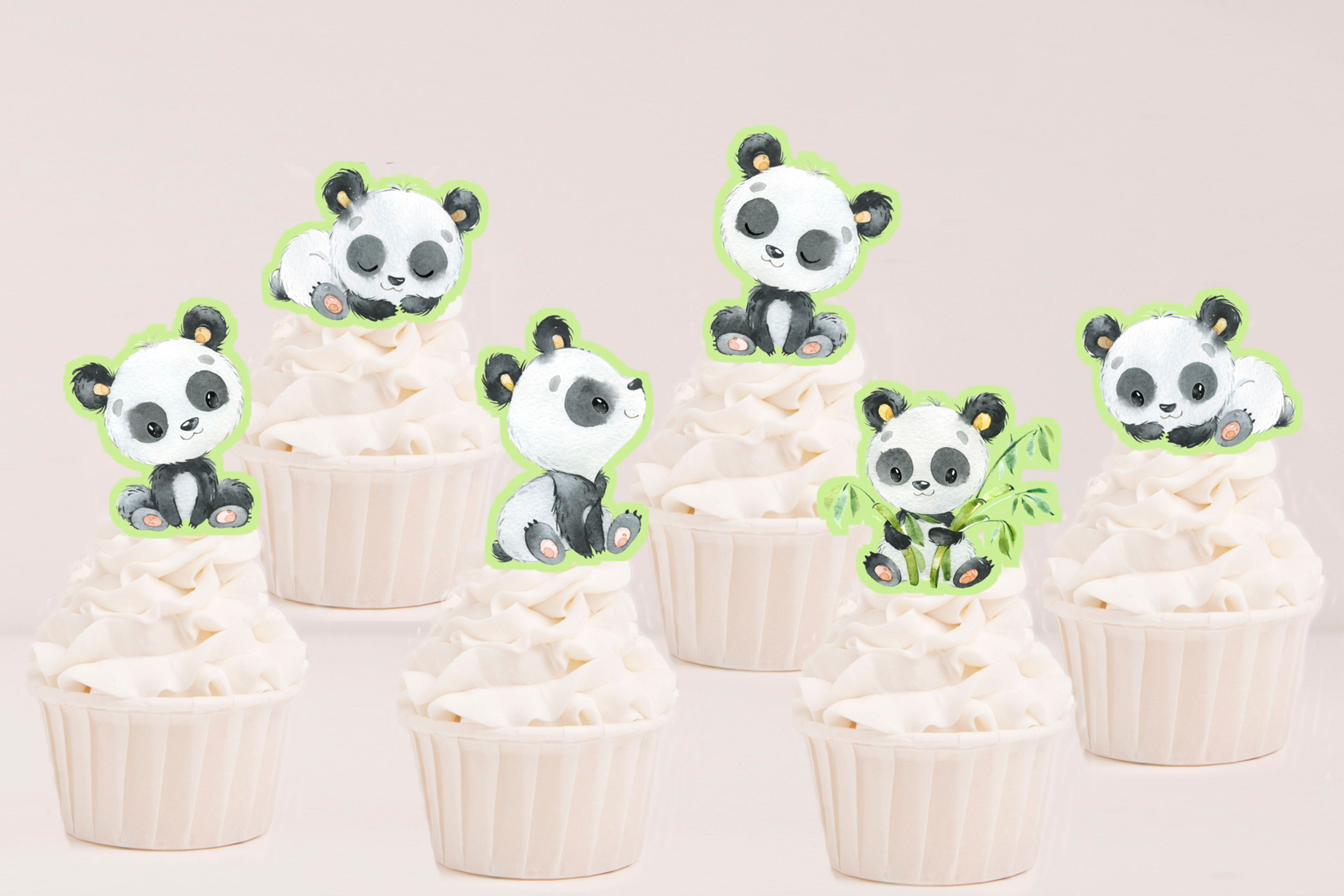 Toppers Recortados Pandas 7