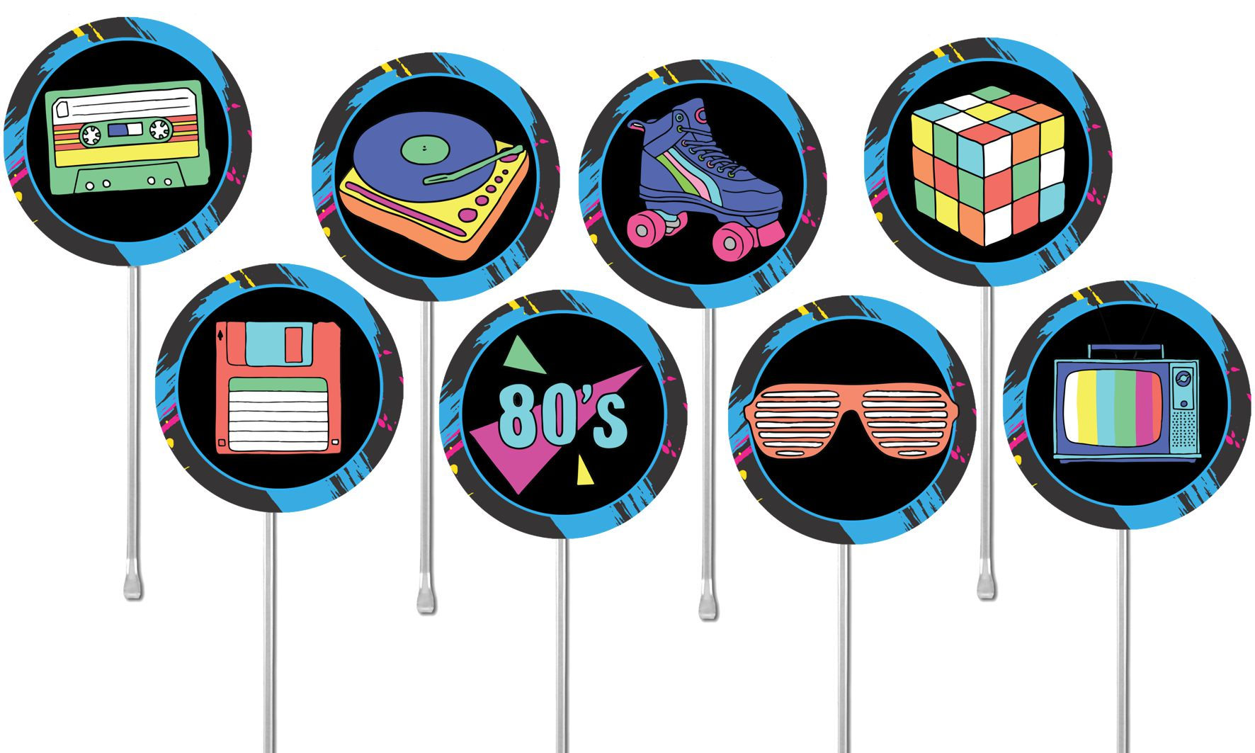 Toppers Doces/Salgados Anos 80