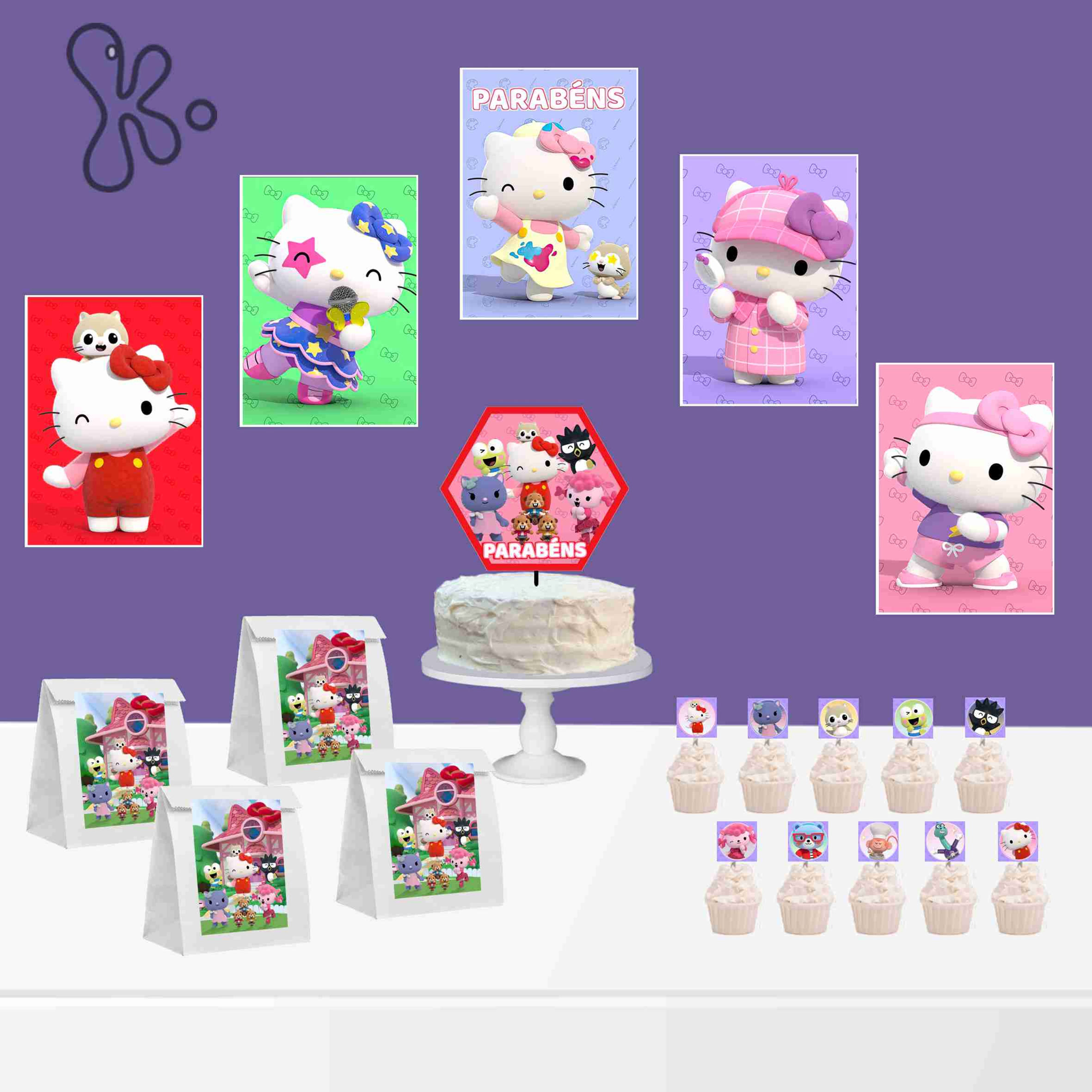 Kit Festa Fácil Hello Kitty