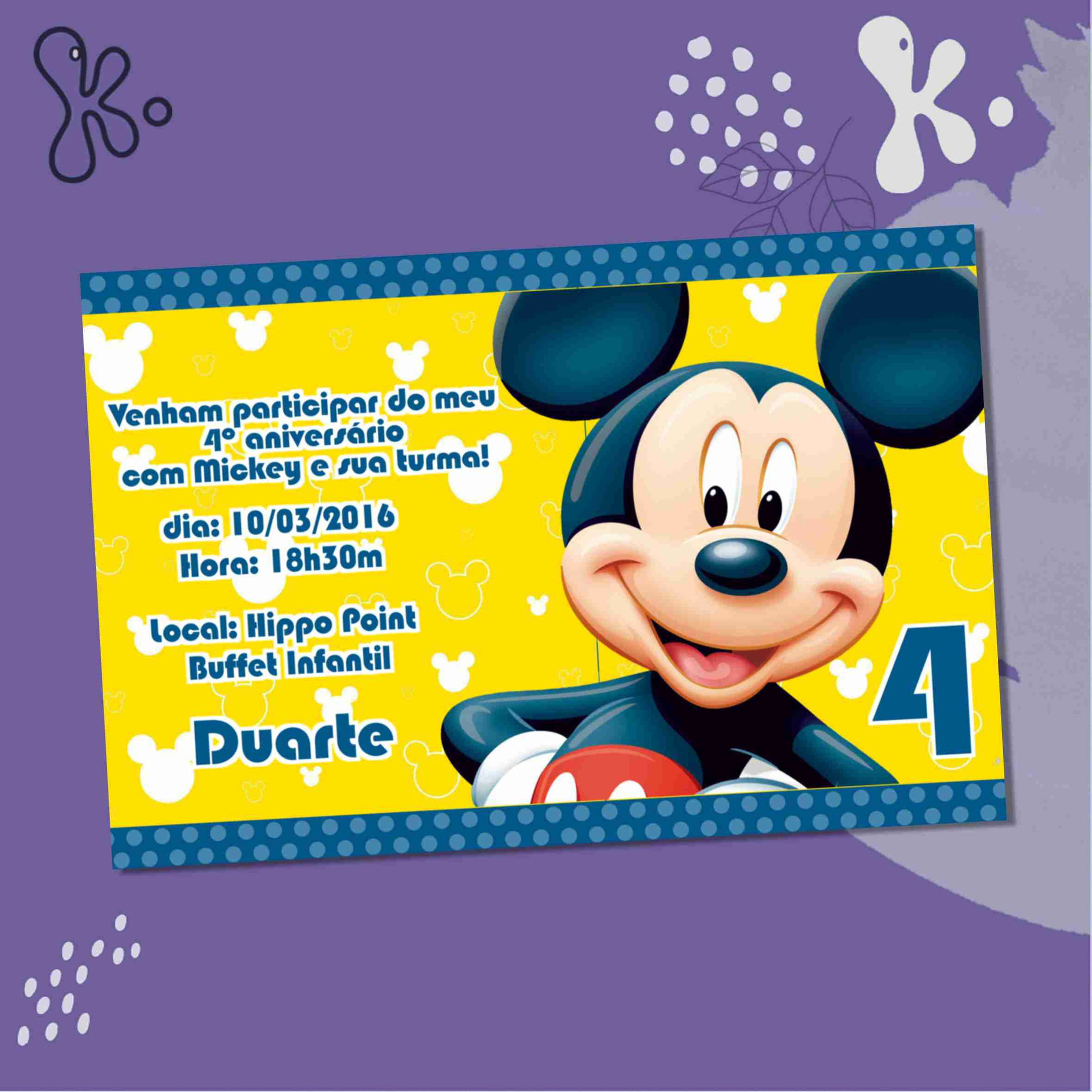 Convite Digital Mickey 4