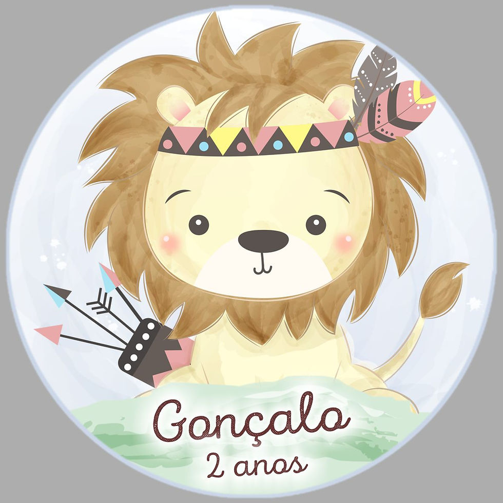 Autocolante 5cm Animais Tribais