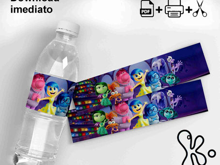 Rótulo de Garrafa Divertida Mente - Ficheiro Gratuito