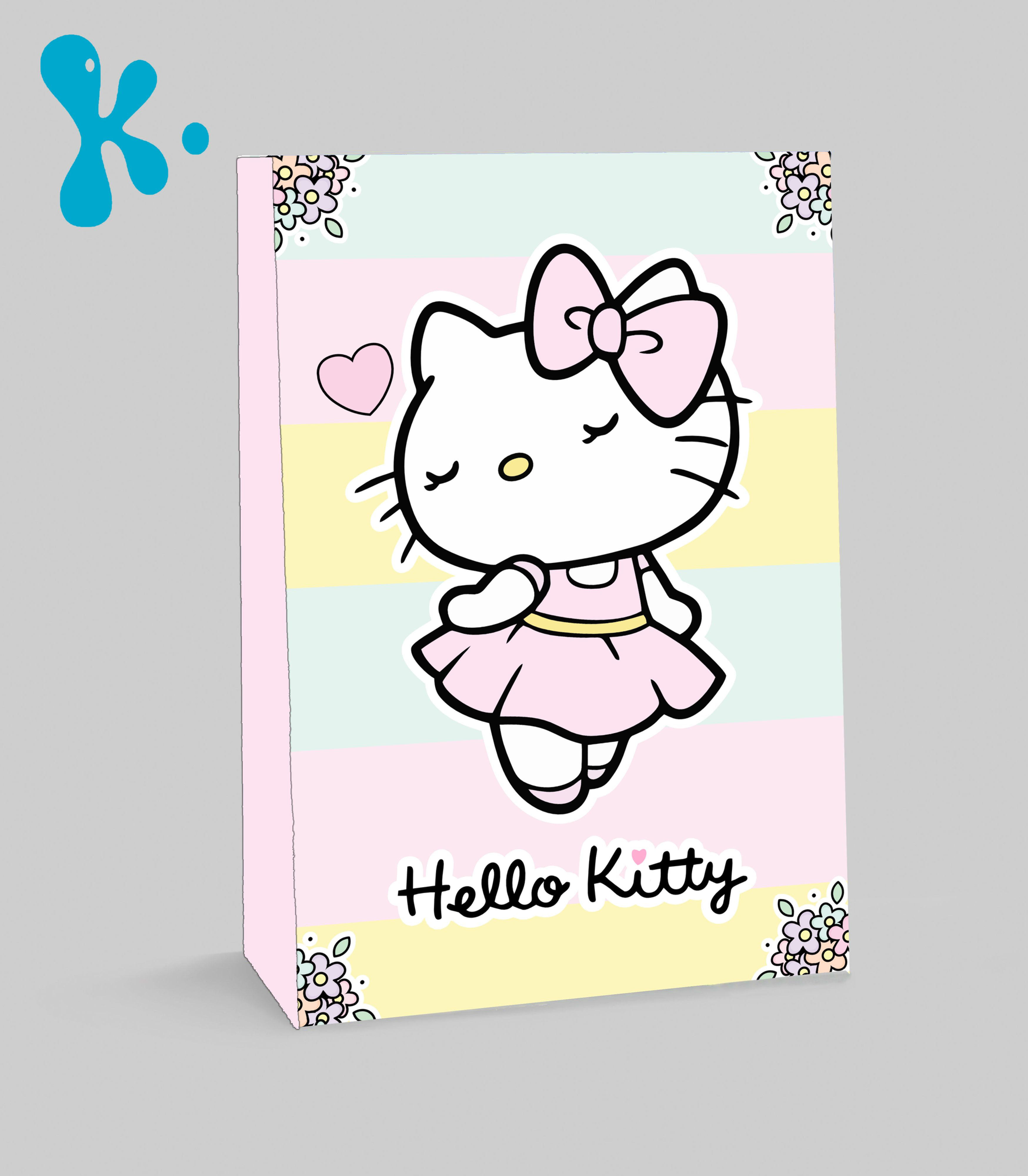 Saco lembrança Hello Kitty bailarina personalizado em tons pastel