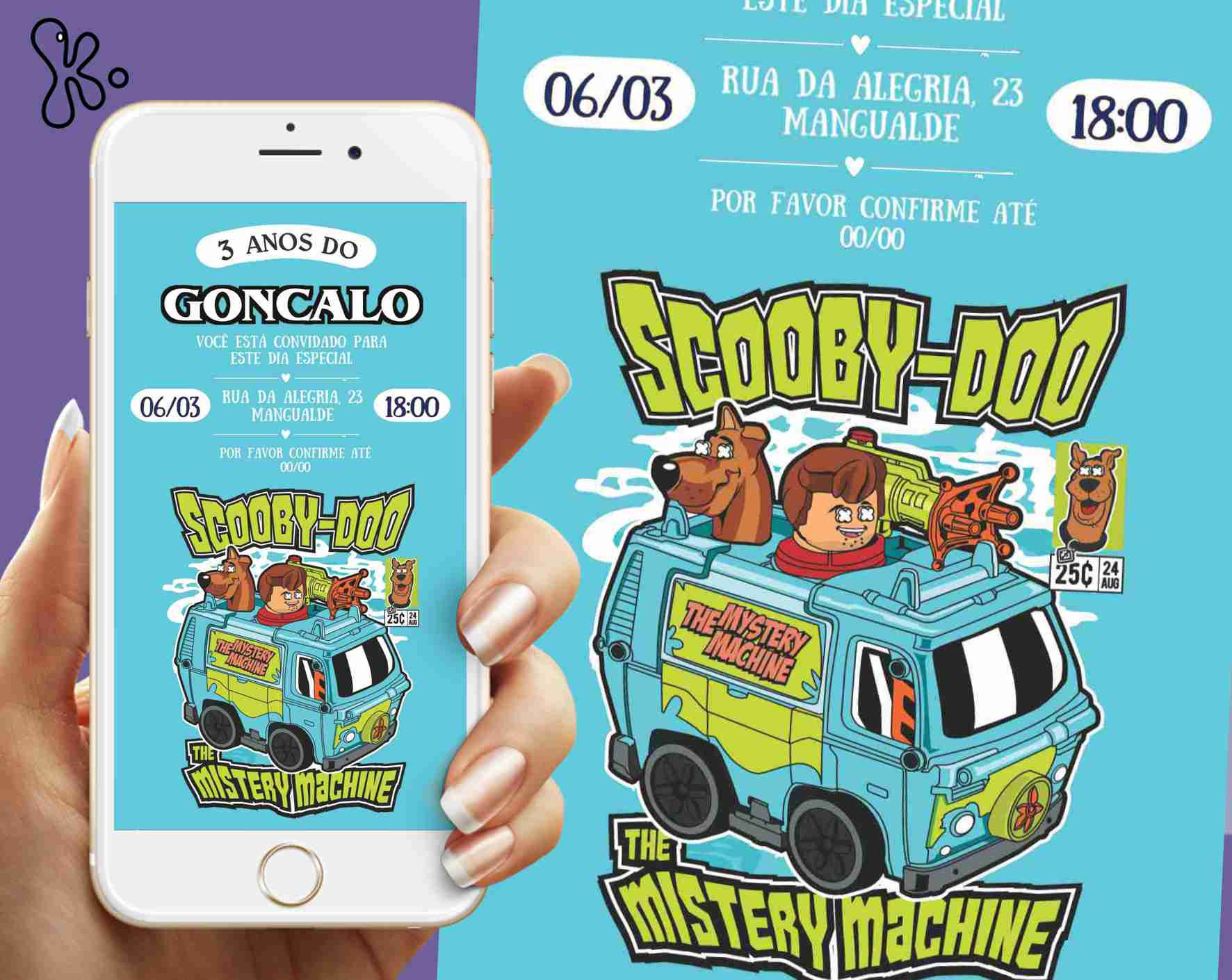 Convite Digital Scooby-Doo 2