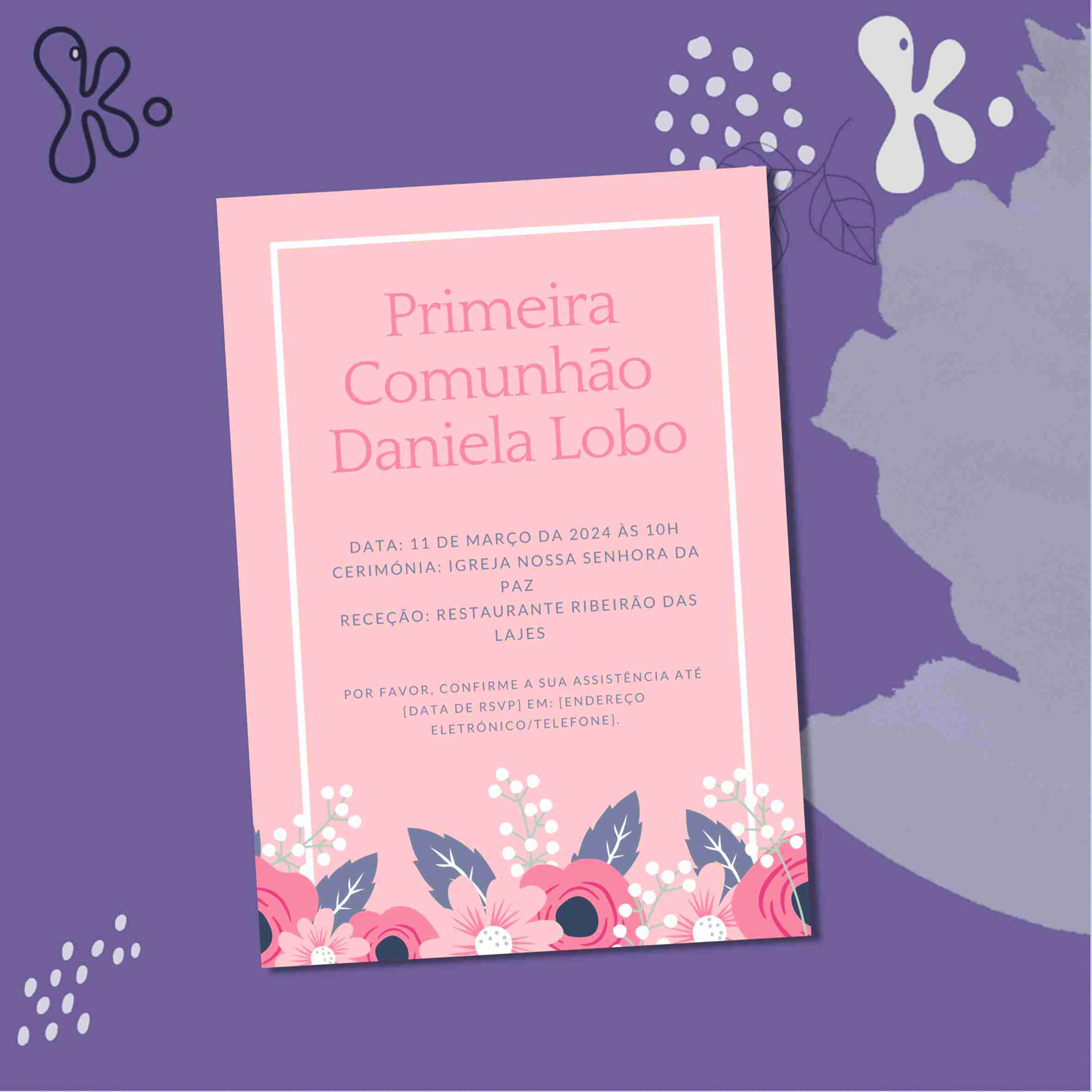 Convite Digital Primeira Comunhão 9