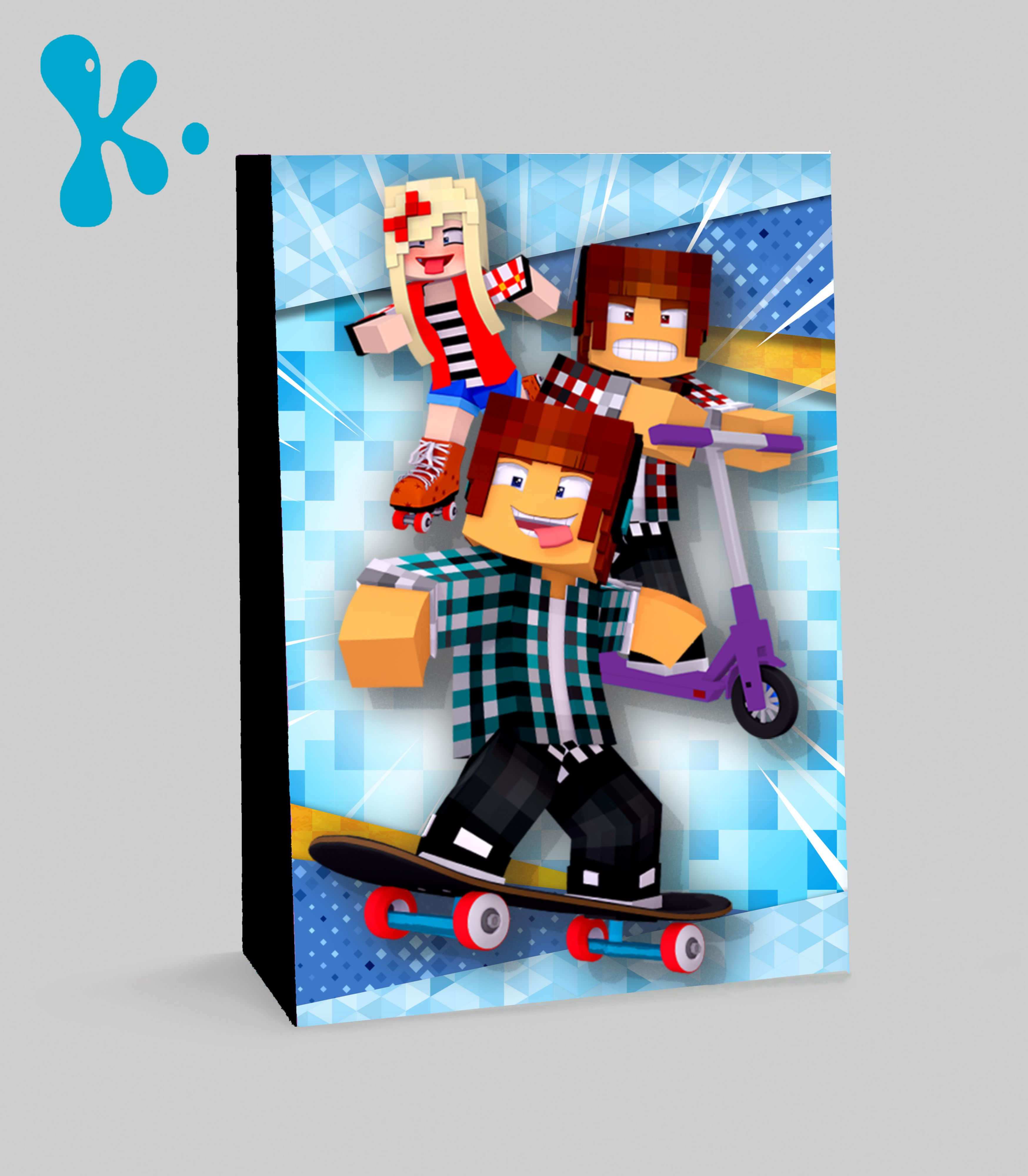 Saco lembrança AuthenticGames personalizado para festa infantil temática gamer