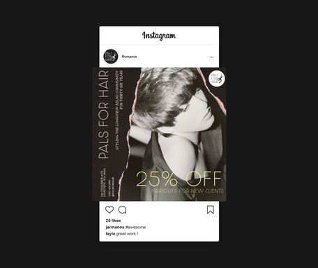 Salon Instagram advertisement
