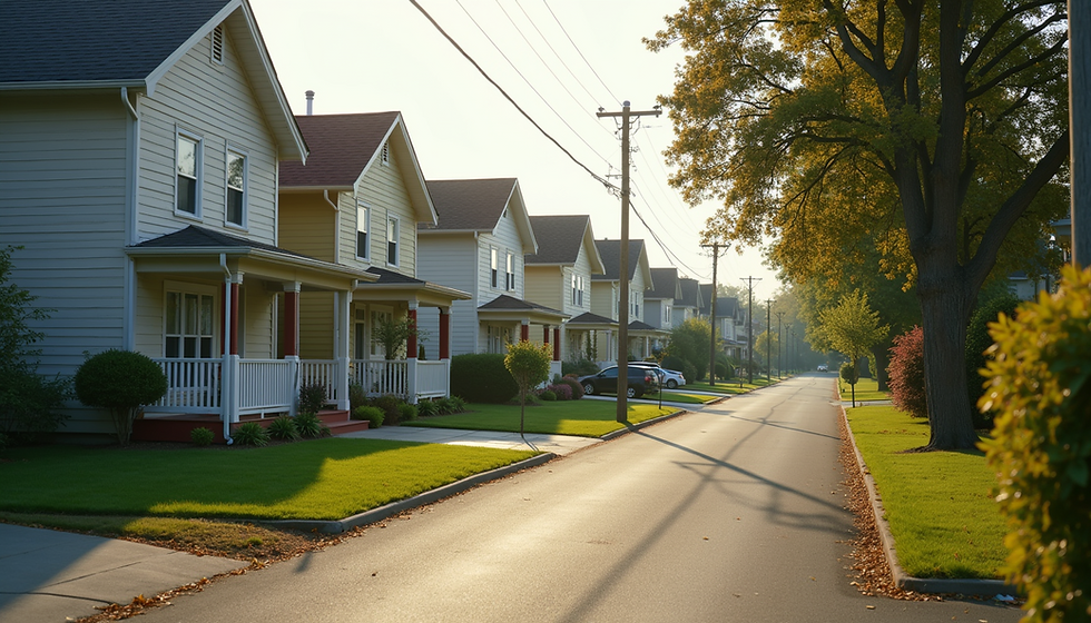 Houses in a street poole