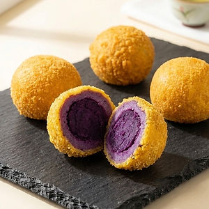 (2psc)Deep fried Ube Bun