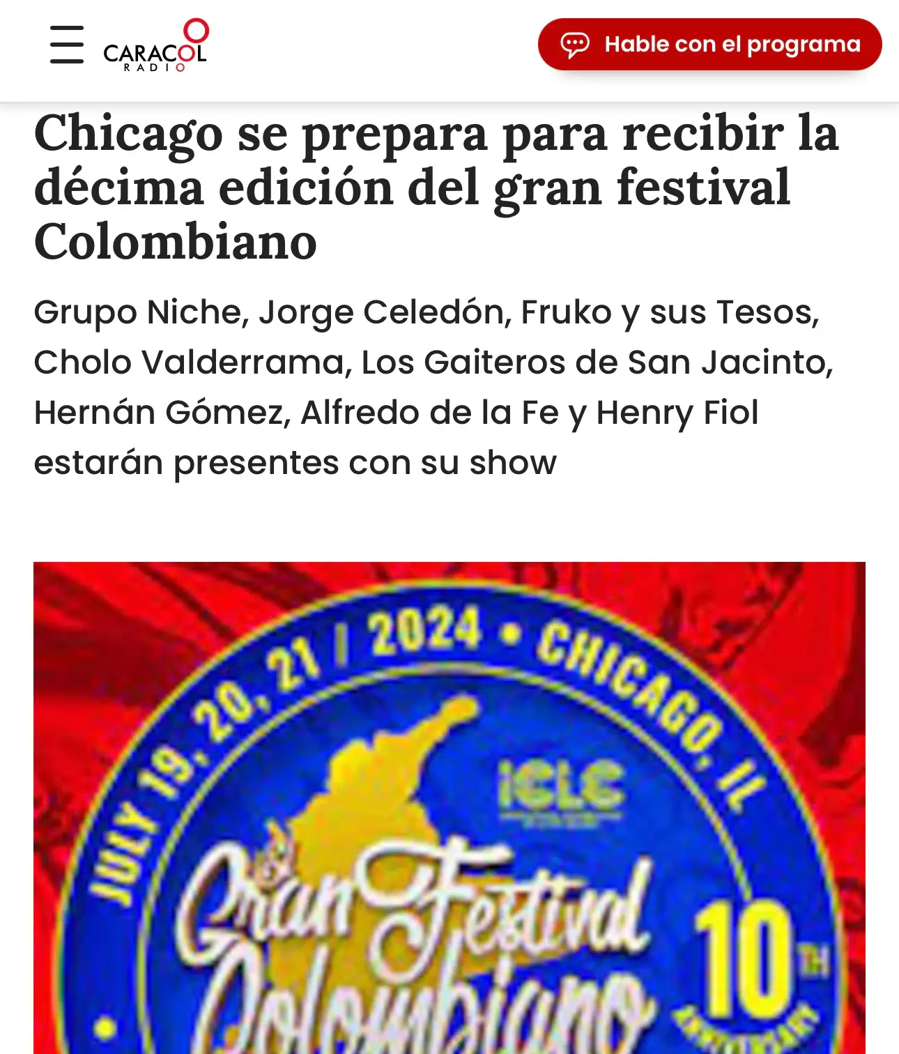 NEWS Colombianfestchicago