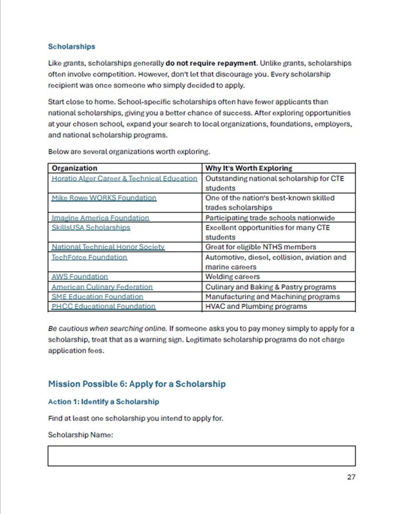 Thumbnail: Career and Technical Education (CTE) Exploration Guide