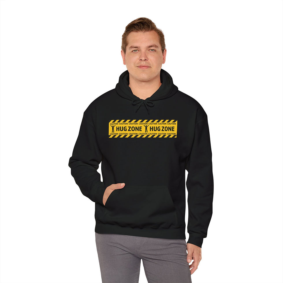 Thumbnail: Hoodie - Hug Zone Caution Tape Sweatshirt