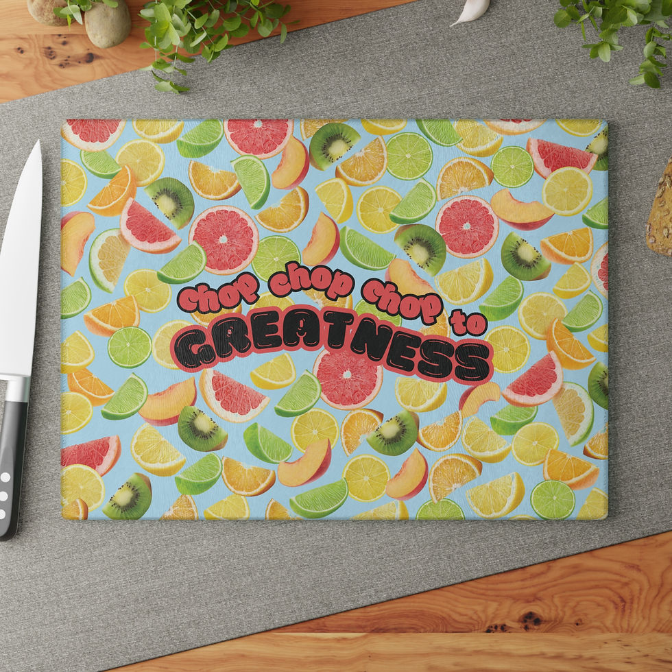 Thumbnail: Cutting Board - Chop Chop Chop to Greatness - Motivational Kitchen Decor