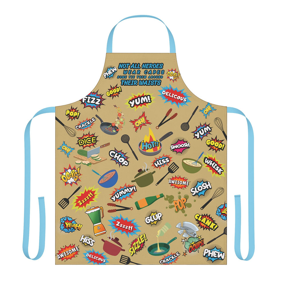 Thumbnail: Caramel Apron/Cape for Hero Chefs (Blue or Black Straps)