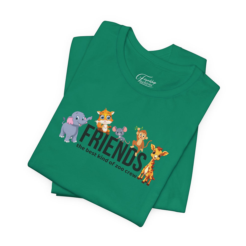 Thumbnail: Friends Zoo Crew Tee - Fun Animal Graphic Shirt