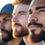 Thumbnail: Three men with beards looking upward, Beard Balm, beard care, naturally oily
