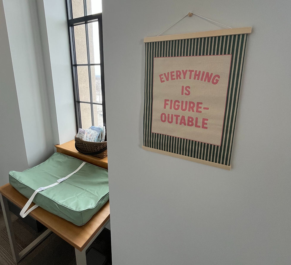 Baby changing station at our Seeds of Change Counseling & Consulting Office