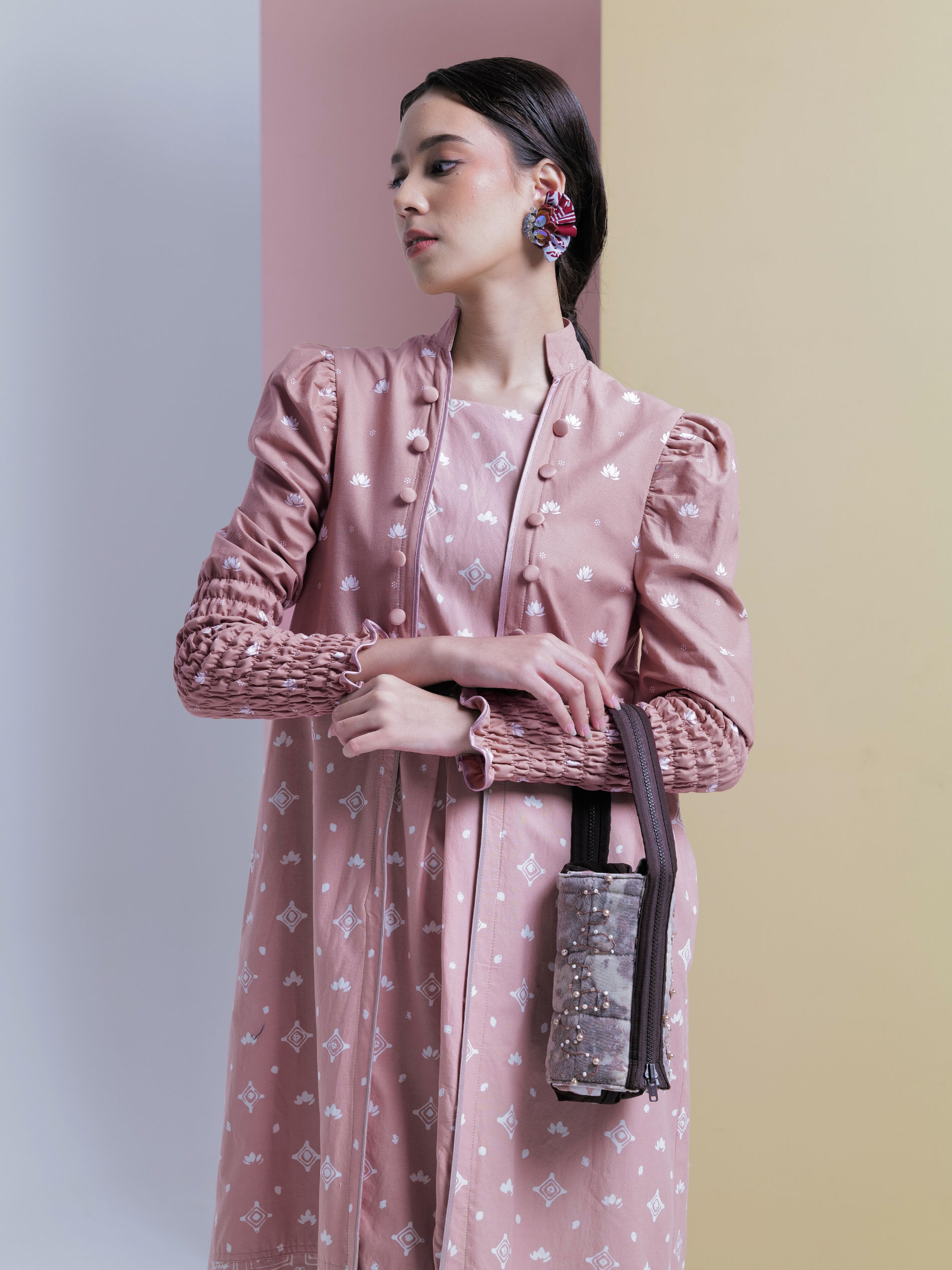 SHEA BATIK DRESS BROWN