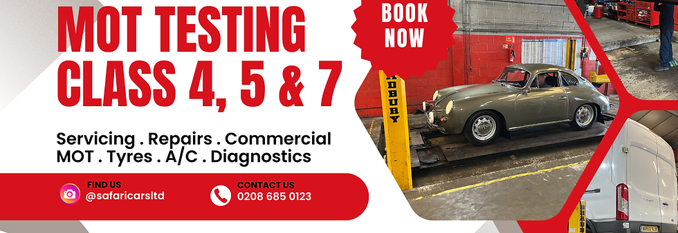 Car Minibus light commercial MOT