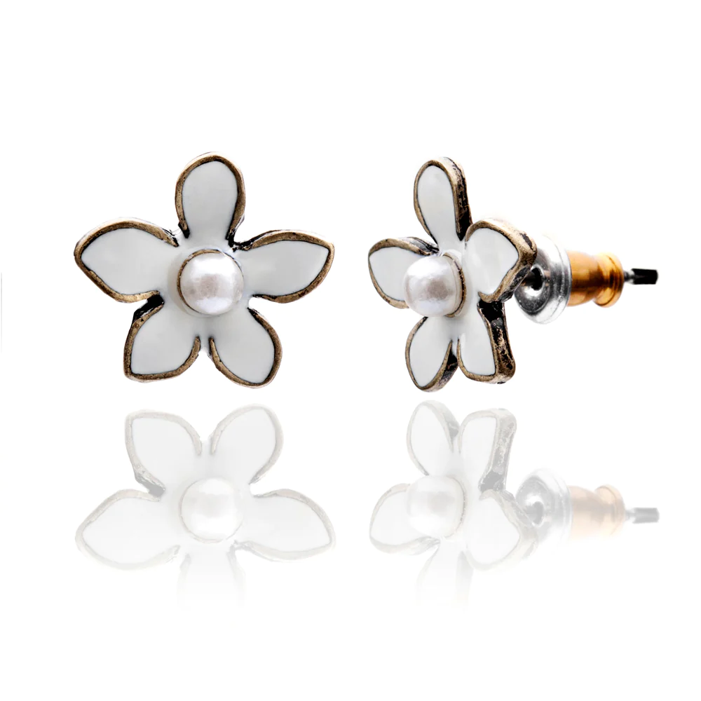 Diamante Flower Earrings