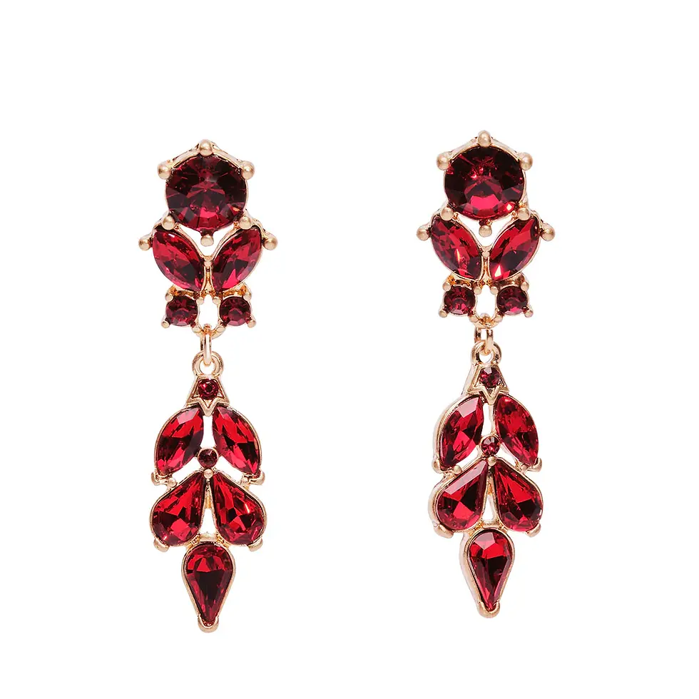 Antique style Diamante Drop Earrings
