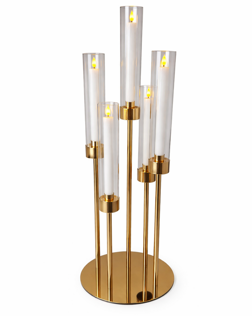 5 Arm Gold Candelabra Centerpiece.png