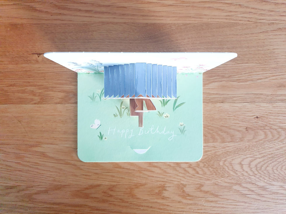 Miniaturbild: Pop up Karte "Happy Birthday" (Vogelhäuschen)
