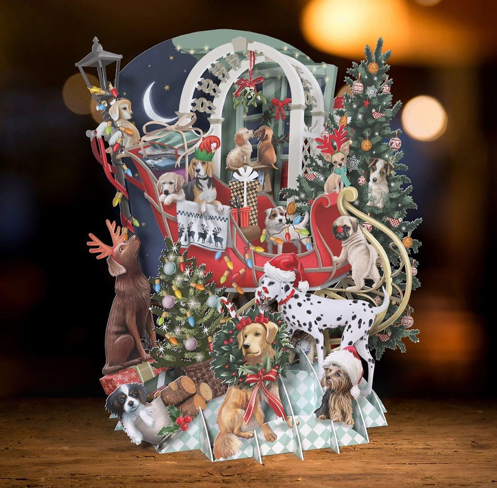 3D Karte "Christmas Dogs" von Me&McQ XTW010