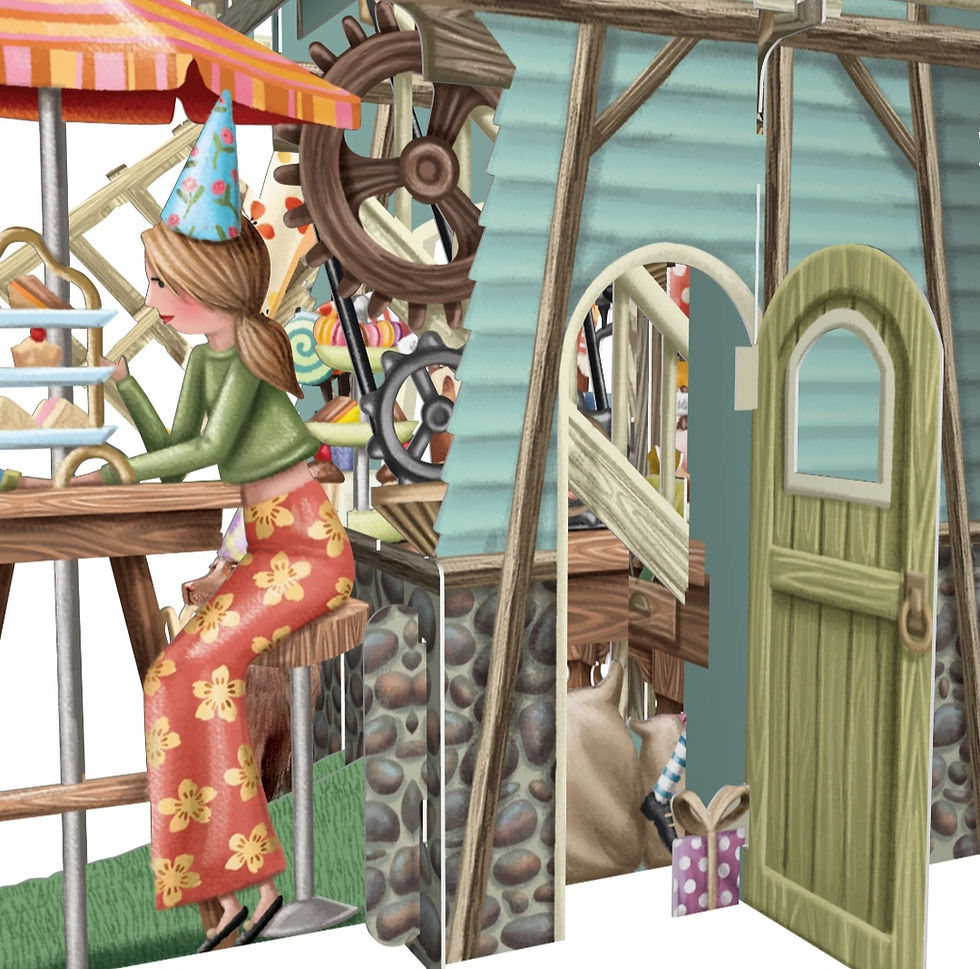 Miniaturbild: 3D Karte "Happy Birthday Windmill" von Me&McQ 3D025