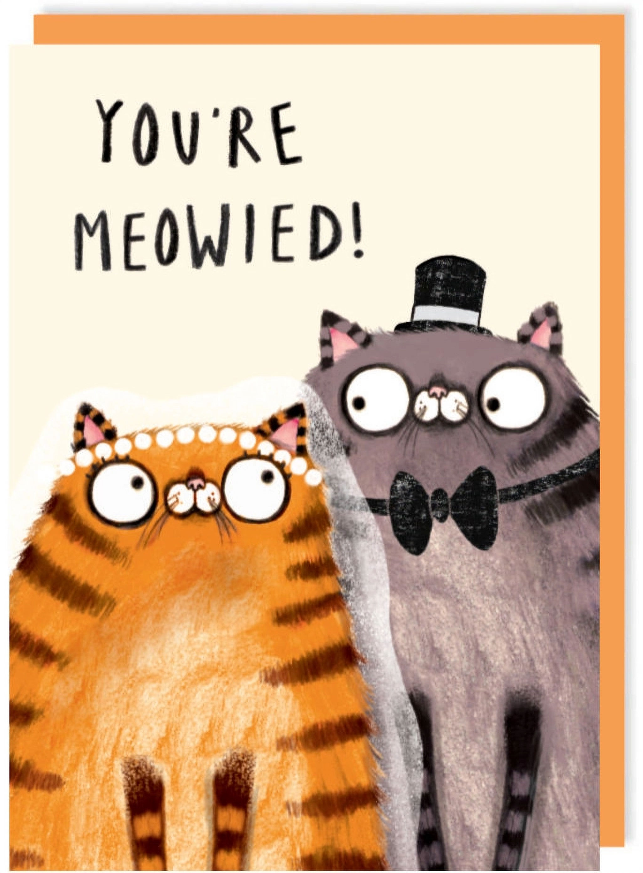 Karte "You're Meowied!" von Charley Rabbit, CR298