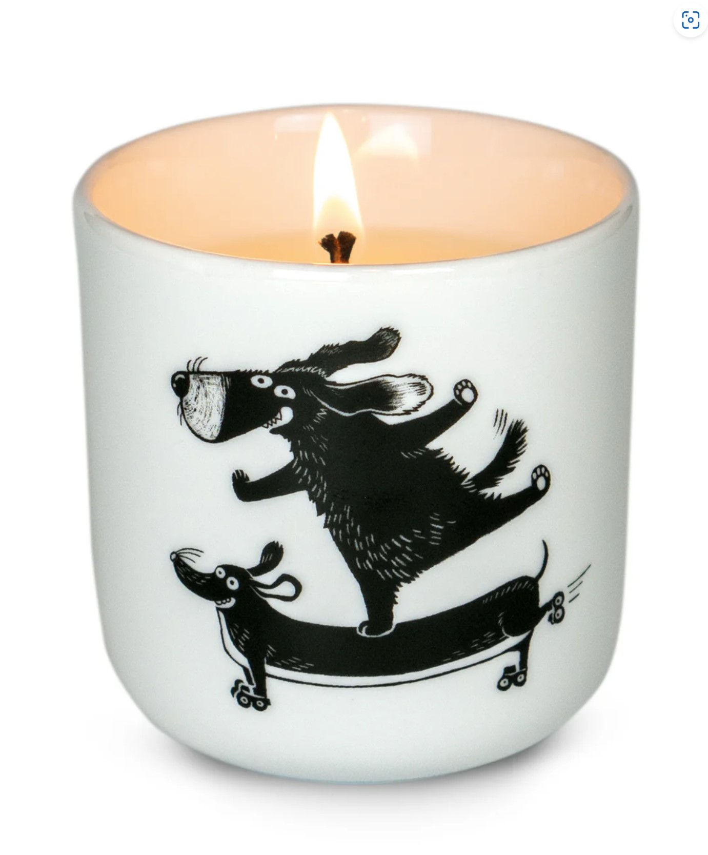 Becherkerze "Happy Dogs" von Voswald, Hunde, Duftkerze