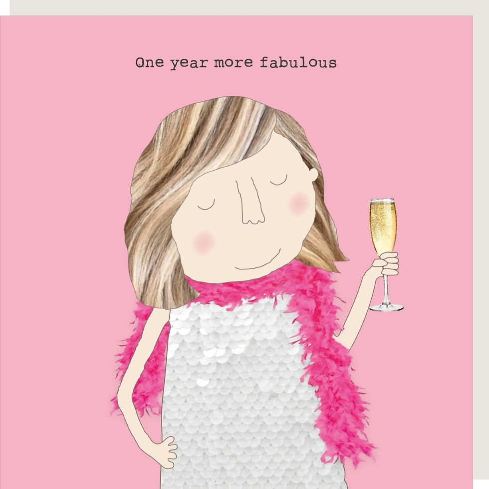 Karte "One year more fabulous" von Rosie made a thing, GF485, Grußkarte mit Umschlag