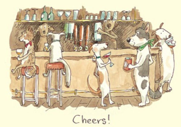 Karte "Cheers!" von Two Bad Mice, M235