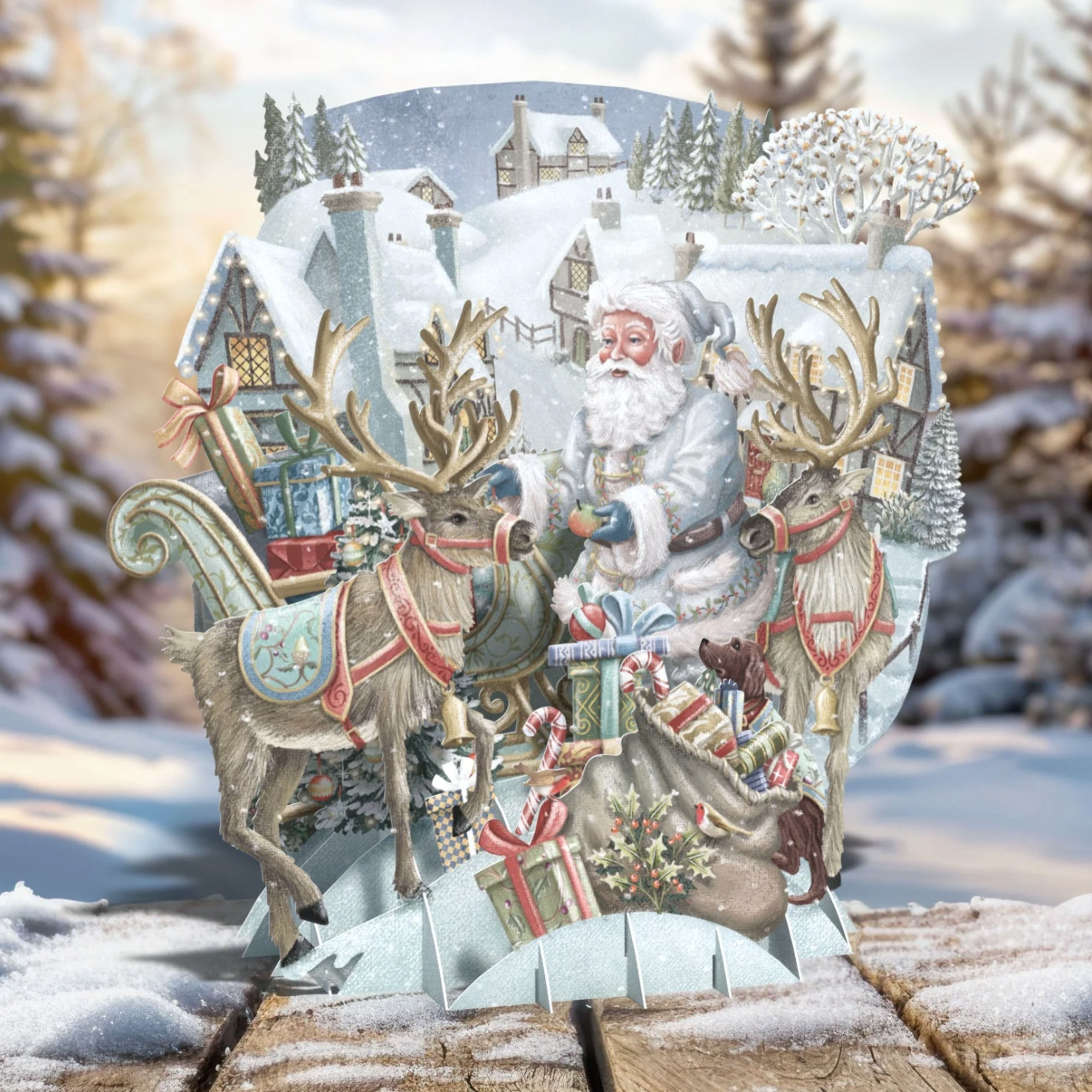 3D Weihnachtskarte "Santa's Team" (Me&McQ), XTW038