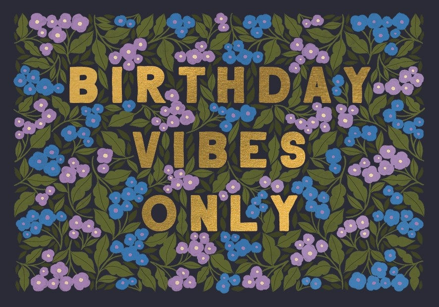 Geburtstagskarte "Birthday Vibes only", LW02