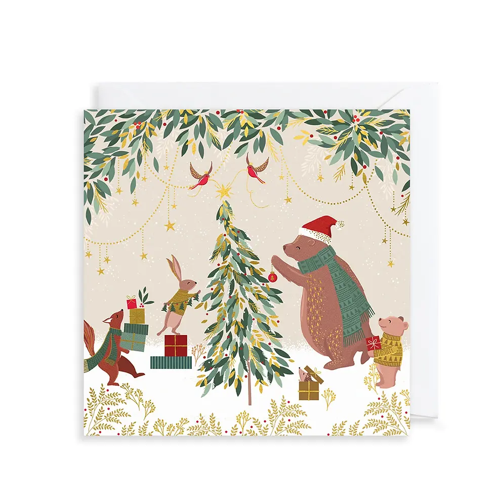 Weihnachtskarten-Set "Woodland Tales" (8 Karten) von Sara Miller London, LBX119