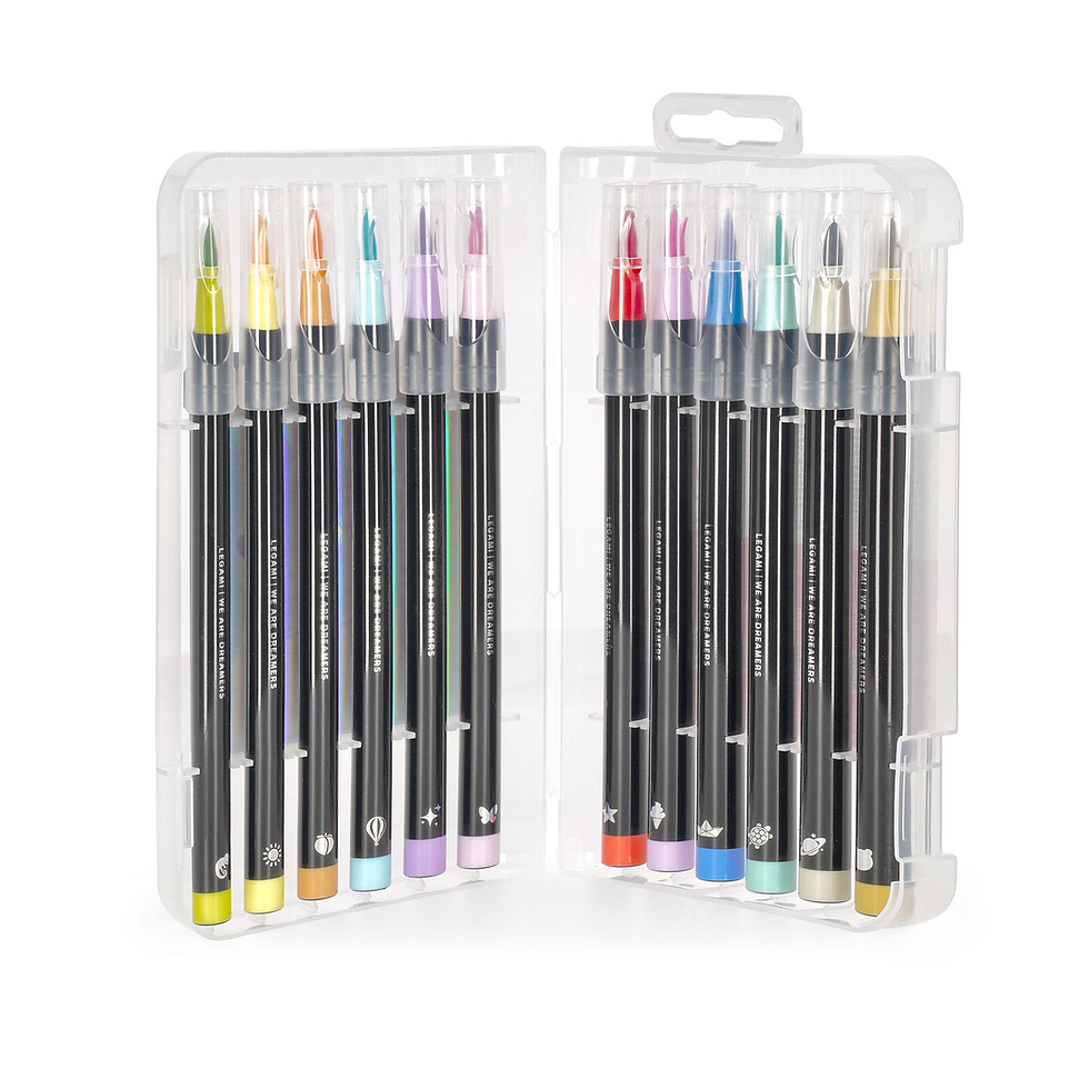 Miniaturbild: Set mit 12 Pinselstiften - Brush Markers "Pastel" von Legami, BUMA0002