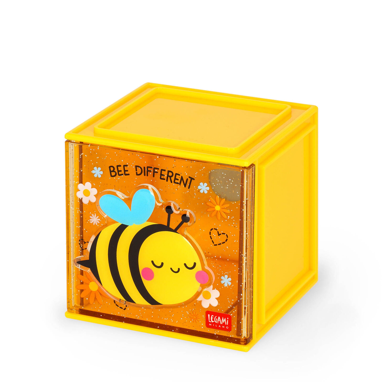 Erweiterbare Schreibtischbox - Cutie Cube "Biene/Bee" - Legami, SBX0005