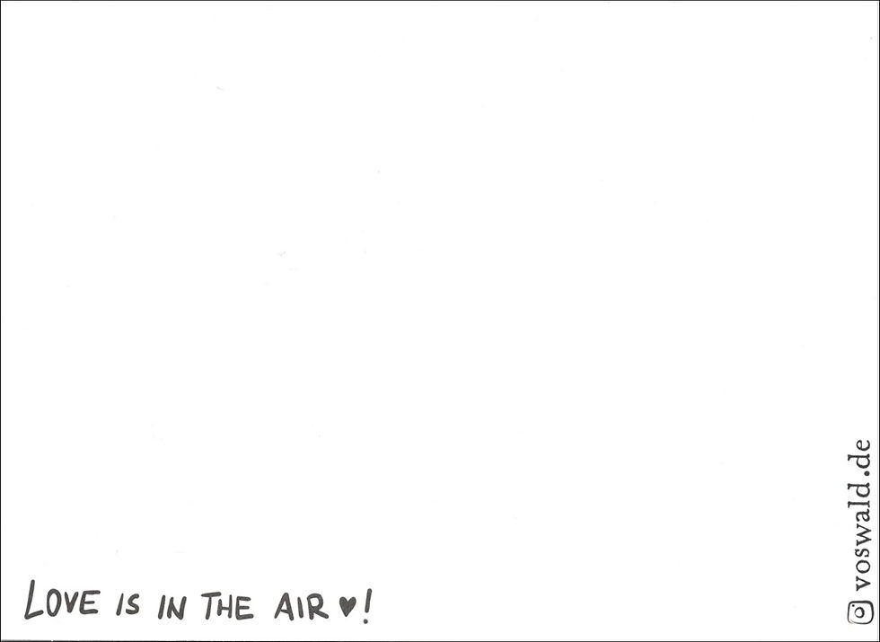 Postkarte "Love is in the air!" (Fuchs) von VOSWALD; VOSPK09