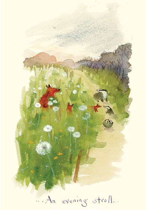 Karte "An evening stroll" von Two Bad Mice, IF199, Grußkarte