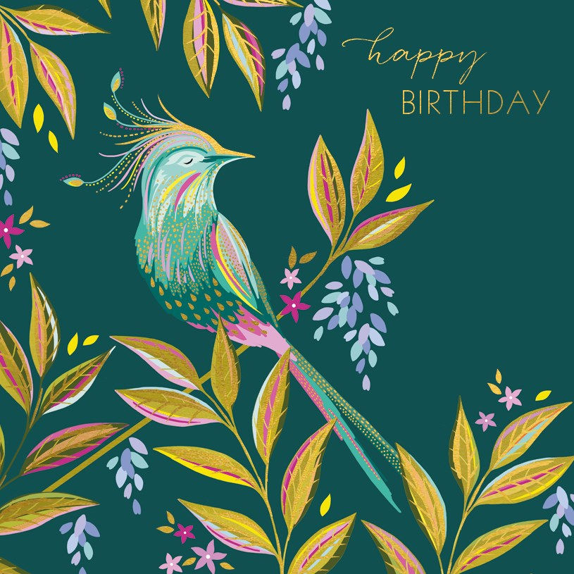 Karte "Happy Birthday" (Vogel) von Sara Miller London, SAM136