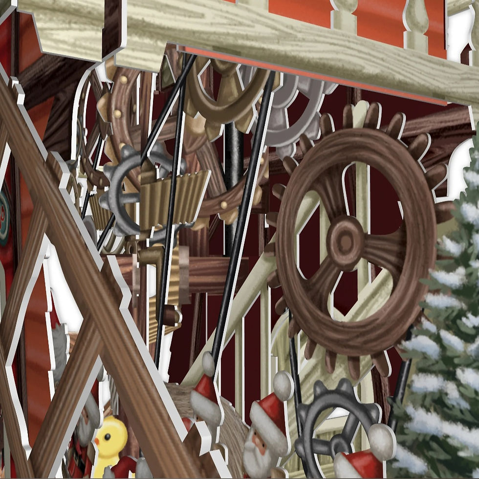 Miniaturbild: 3D Karte "Santa's Windmill" von Me&McQ X3D017