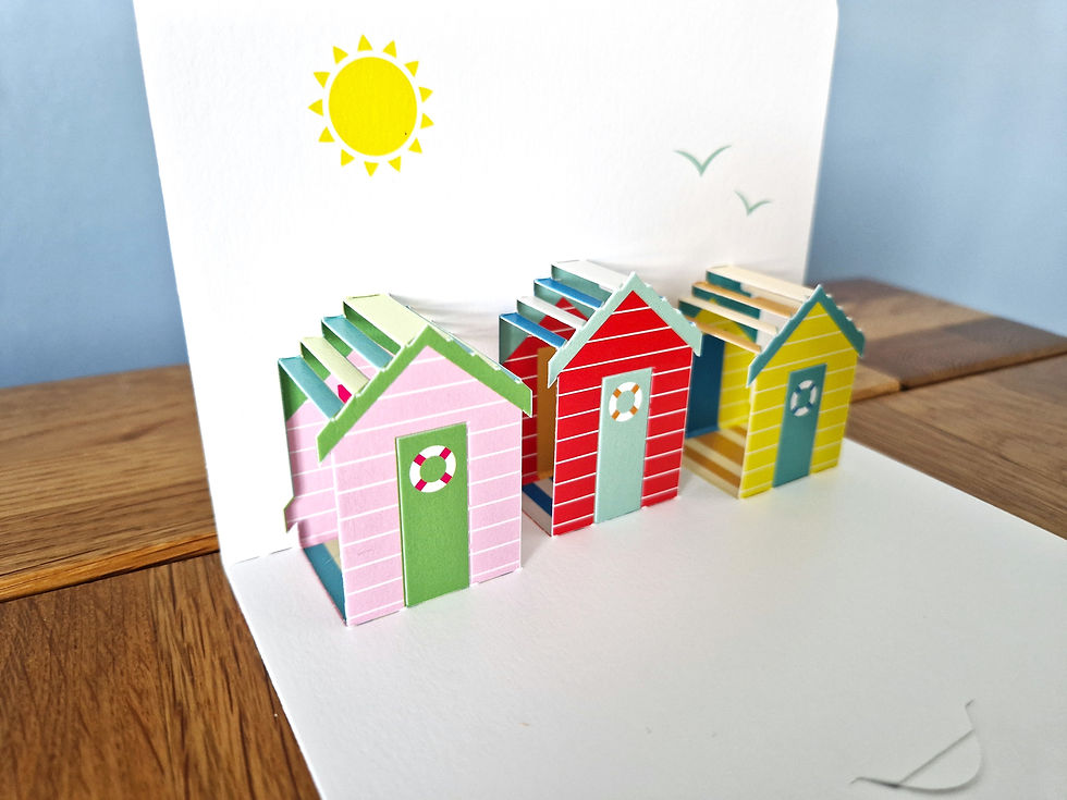 Miniaturbild: Pop up Karte "Strandhäuser"