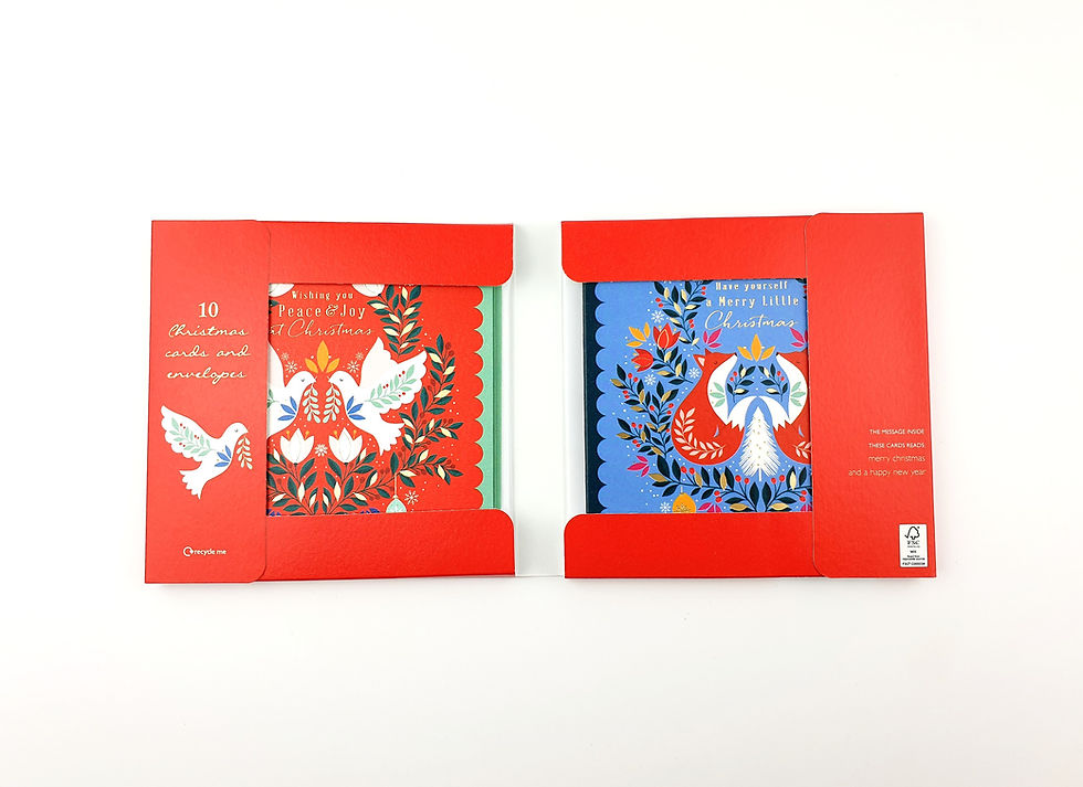Miniaturbild: 10er Weihnachtskarten Set "Fuchs & Taube"