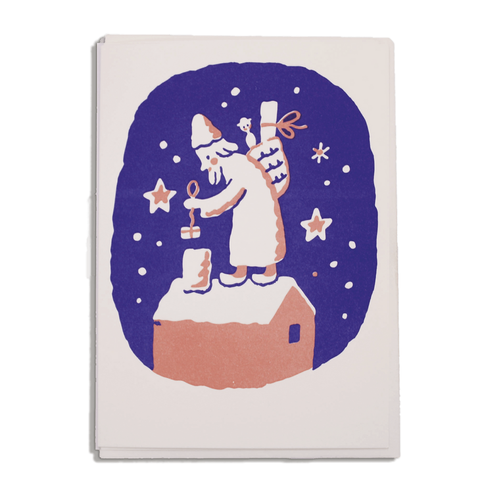 Weihnachtskarte "Weihnachtsmann" (Kleinformat), Archivist Gallery, Letterpress