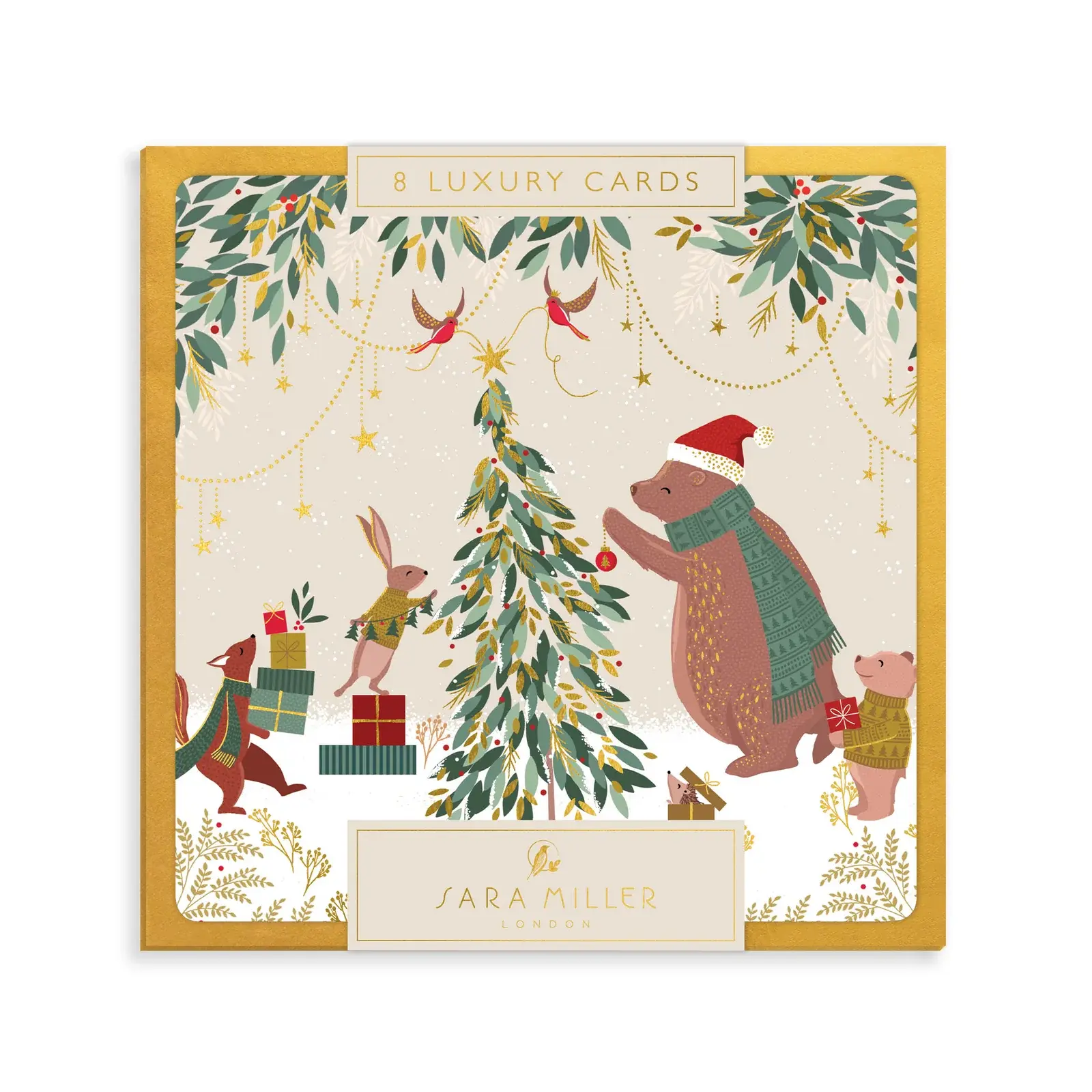 Weihnachtskarten-Set "Woodland Tales" (8 Karten) von Sara Miller London, LBX119