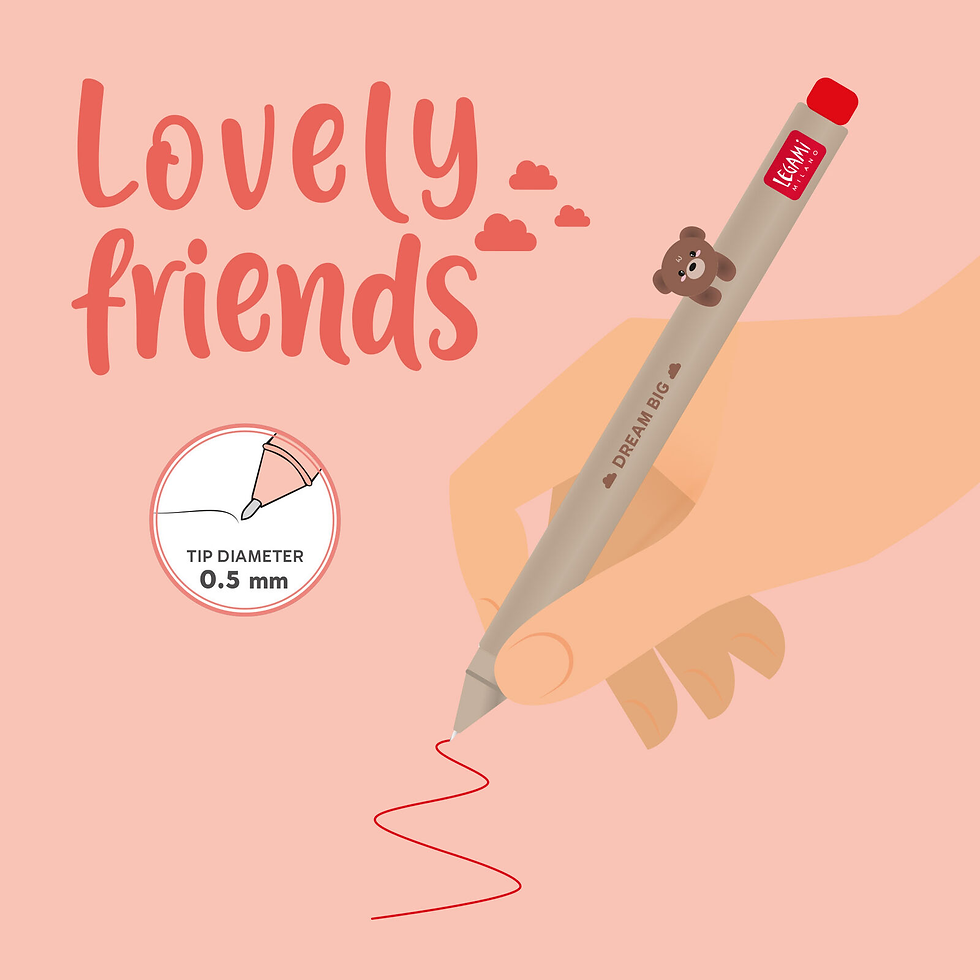 Miniaturbild: Legami Gelstift mit Tierdeko - Lovely Friends - "Teddy", Legami Stifte, CPP0003